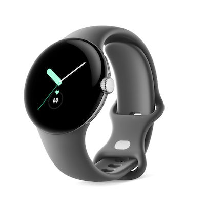 Google Pixel Watch Oțel inoxidabil 41mm 4G - LTE / Bluetooth / Wi-Fi Recondiționat Grad Traducere în limba română a numelui specificației pentru un site de comerț electronic: Polished Silver Case/Charcoal Active Band