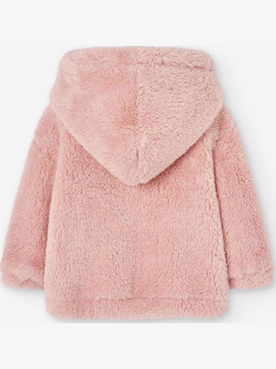 Παιδική Ζακέτα Fleece με Κουκούλα Ροζ
