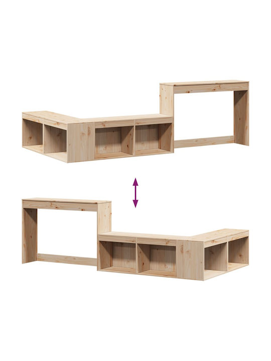 Παιδικό Γραφείο από Μασίφ Ξύλο Μπεζ 99.5x29x75cm