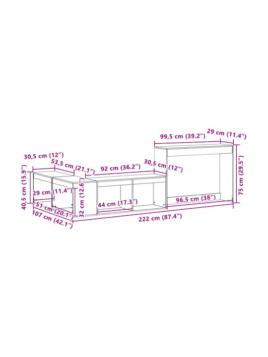 Παιδικό Γραφείο από Μασίφ Ξύλο Μπεζ 99.5x29x75cm