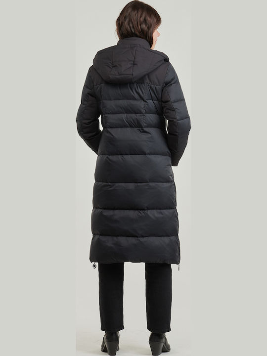 Women's Long Lifestyle Jacket for Winter Black