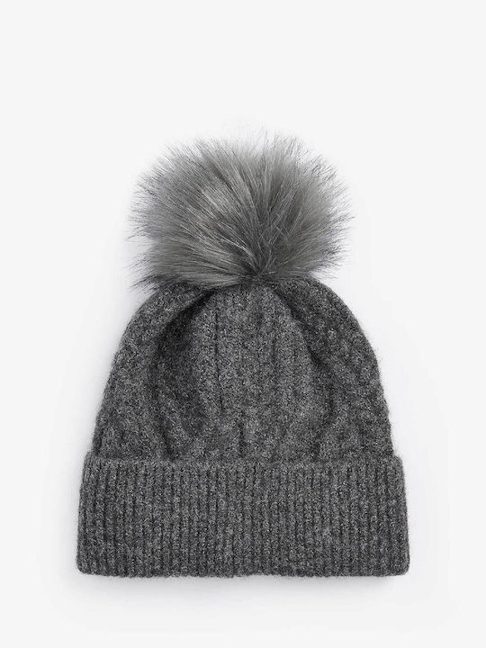 Barbour Pom Pom Beanie Beanie Knitted in Gray color