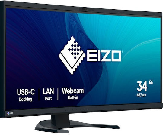 Eizo FlexScan EV3450XC-BK Ultrawide HDR Curved Monitor 34.1" QHD 3440x1440