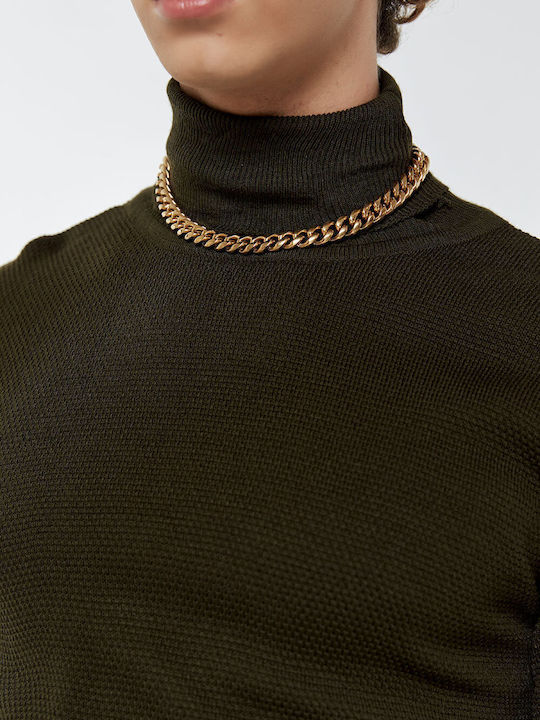 Langarm-Pullover Khaki