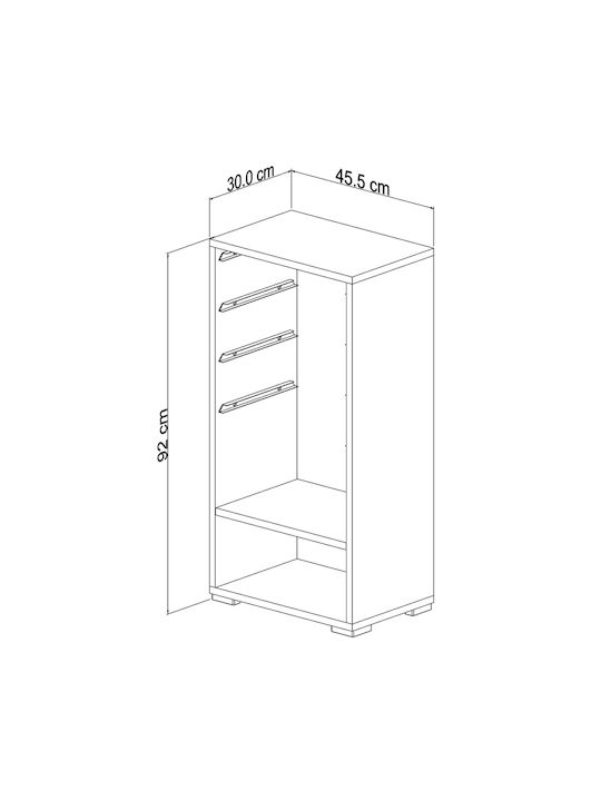 Παιδική Συρταριέρα Λευκή με 4 Συρτάρια 45x30x90εκ.