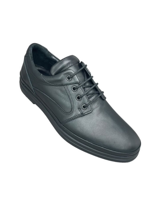 Smart Steps Leder Herren Freizeitschuhe Schwarz