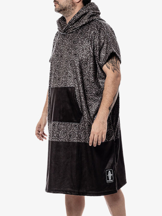 Bee. Unusual. Pirate Paisley Beach Poncho From Multicolour Microfibers