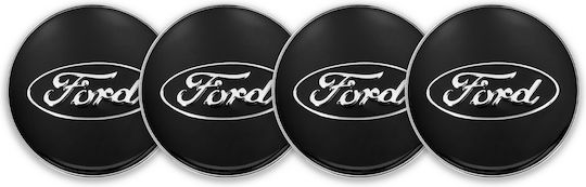Τάπα Κέντρου Ζάντας Ford με Εσωτερική Διάμετρο 60mm Μαύρο 1τμχ