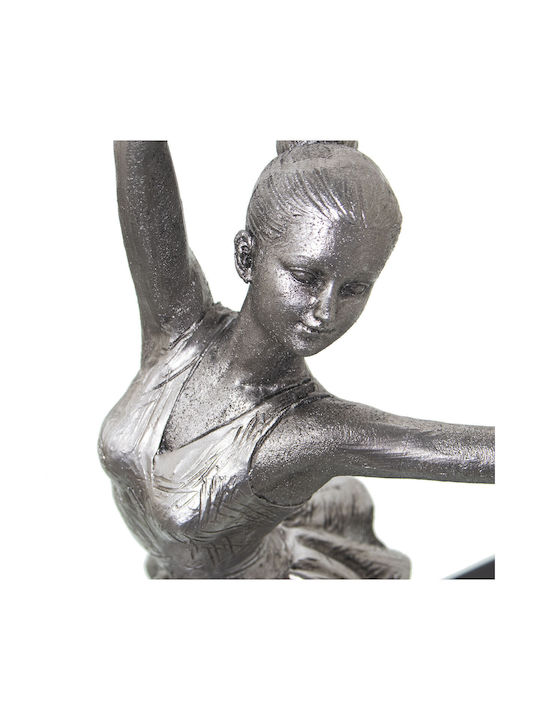 Decorative Figure Alexandra House Living Silver Plastic Material Gymnast 13 X 19 X 27 Cm