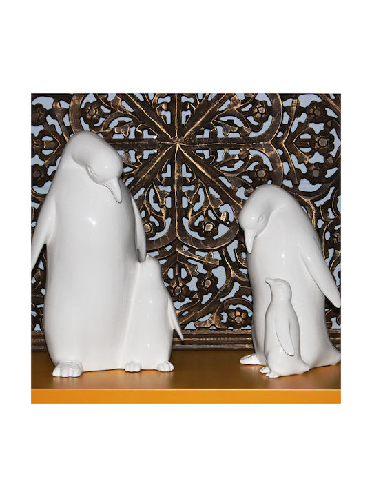 Figurină Decorativă Alexandra House Living Pinguin Ceramic Alb 18 X 18 X 31 Cm