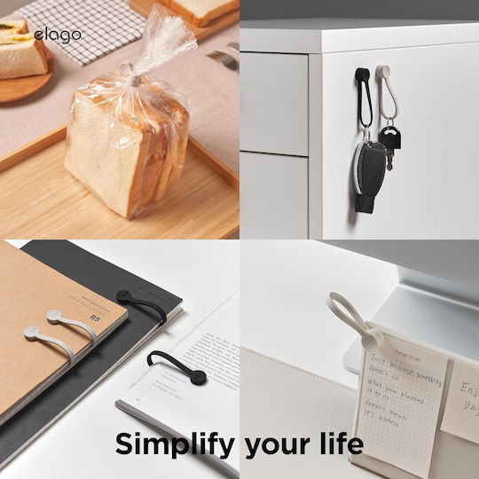 Elago Magnetic Kabelclips-Organizer 3Stück Schwarz
