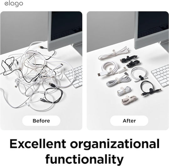 Elago Magnetic Kabelclips-Organizer 3Stück Gray