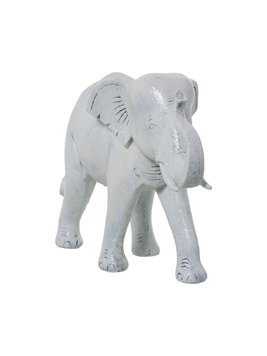 Dekorative Figur Alexandra House Living Weißer Plastik-Elefant 14 x 21 x 29 cm