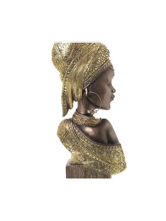 Bust Alexandra House Living Auriu Plastic African 11 X 19 X 41 Cm