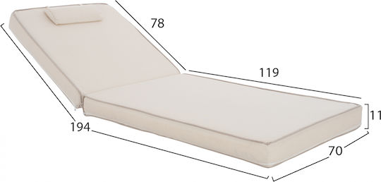 HomeMarkt Pernă Pentru Pat De Soare Bej 194x70cm