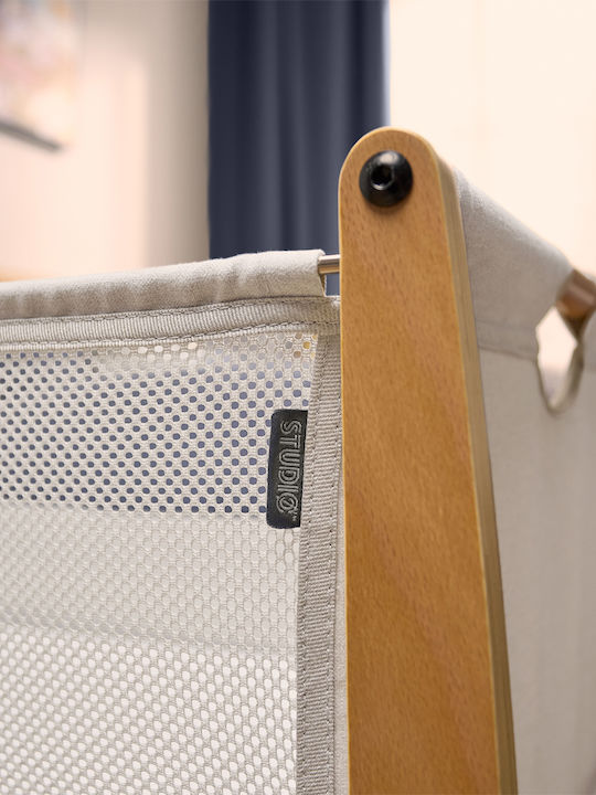 Snuz Cradle with Mattress and Side Opening Natural