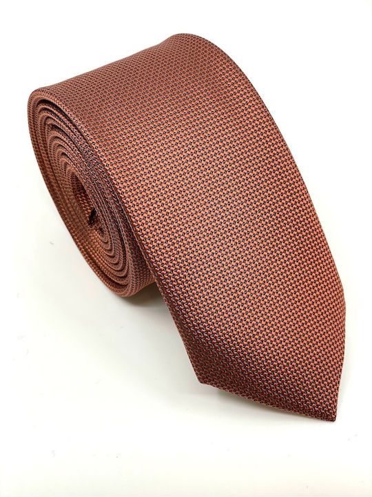 Legend Accessories Oxford Σετ Ανδρικής Γραβάτας Μονόχρωμη Κεραμιδί με Μαντήλι