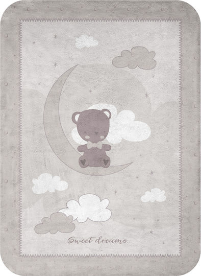 Kikka Boo Κουβέρτα Αγκαλιάς & Λίκνου Dream Big Fleece Μπεζ Beige 80x110εκ.
