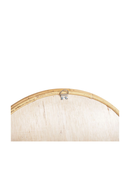 HomeMarkt Reflect Wandspiegel mit Beige Rattan Rahmen 60x100cm 1Stück
