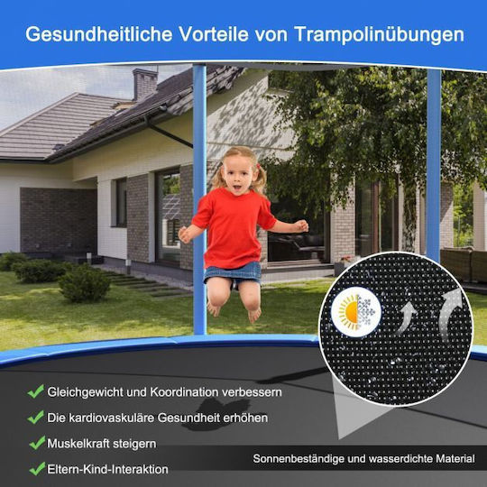 Costway Trampolin Draußen Durchmesser 244cm mit Leiter & Netz