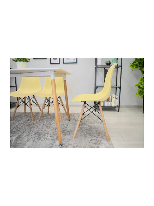 Osaka Kitchen Polypropylene Chair Cream And Natural 46x54x81cm