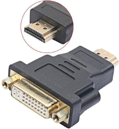 Nelbo HDMI zu DVI-I Dual-Link Adapter 24 + 5-polig Hochwertig Geschirmt Stecker-Buchse Typ