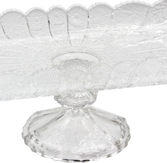 Keskor Glass Decorative Platter Transparent 28.5x17x12cm