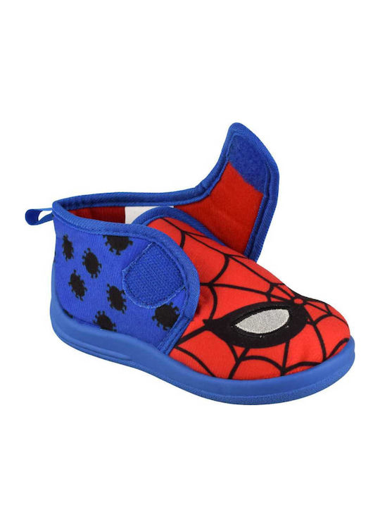 Kids Slippers Boots Blue Spiderman