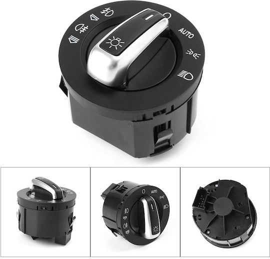 Comutator lumini auto pentru Audi A6 / Q7 / S6 / RS6 / Toate drumurile / Patru Citroen C6 Corvette C6 Negru