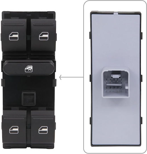 Comutator geamuri auto pentru Seat Altea / Toledo / Leu / Ibiza Volkswagen Passat / Magazin online de golf / Jetta / Turul / Tiguan / Touareg / Polo / Caddy / Eos / Scirocco / CC - Centru de Comerț Electronic / Golf Plus / Amarok