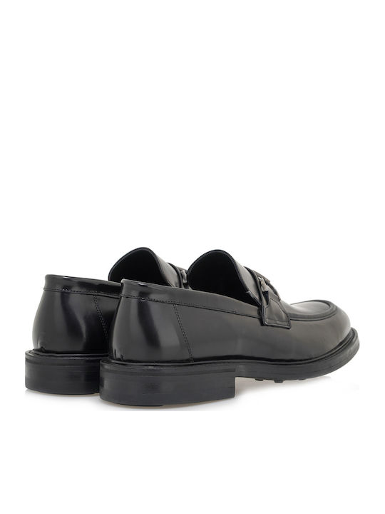 Δερμάτινα Ανδρικά Loafers σε Μαύρο Χρώμα