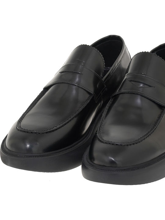 Leder Herren Mokassins in Schwarz Farbe