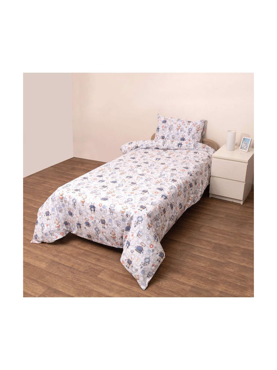 Viopros Baby Duvet Cover Set With Pillowcase White 120x160cm