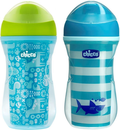 Chicco Kleinkinderbecher Active aus Plastik Blau 266ml