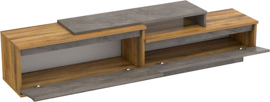 Suport TV Natural Wood & Grey Marble L180xW35xH42cm