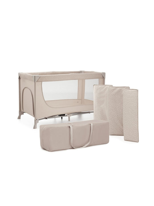 Kinderkraft Joy2 Playpen 2 Levels with Mattress Beige 129x73cm