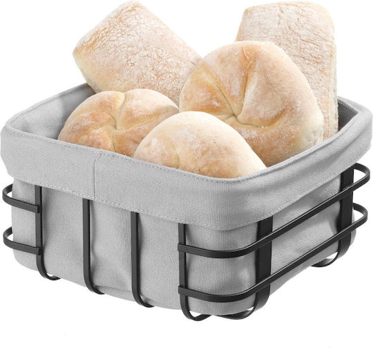 Black-gray Bread Basket Fabric Lining Hendi 19x19 Cm