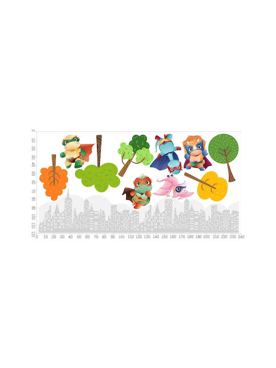 Autocolante de Perete pentru Copii Curajoși Dinozaur Poveste Decorare pentru Copii 120x240