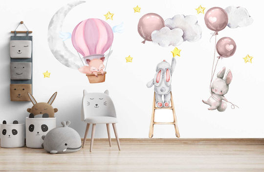 Autocolante de Perete Pastel pentru Copii Decor pentru Camera Copiilor Roz 60x120