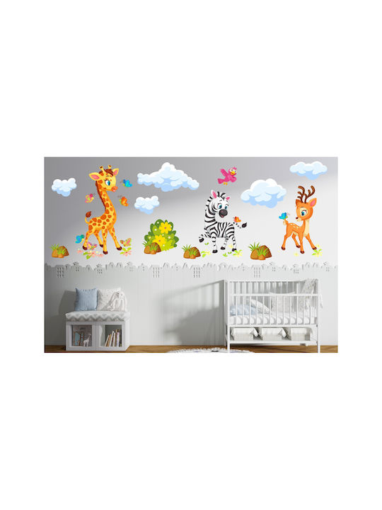 Bunte Tier-Wandsticker für Kinderzimmer 120x240 Bunte Tier-Wandsticker für Kinderzimmer 120x240