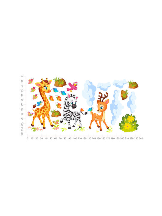 Sticker Colorat cu Animale pentru Camera Copiilor 120x240