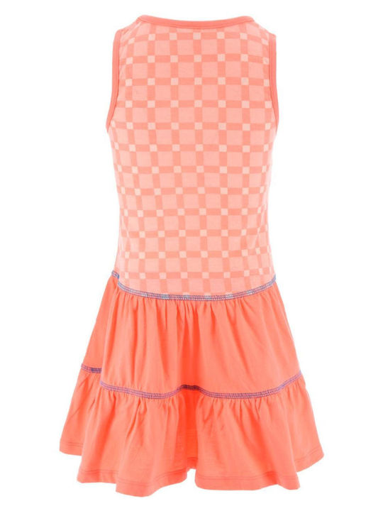 Superheroes Kids Dress Coral