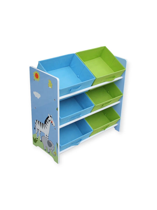 Система за съхранение на играчки Син 63x30x60см 1бр