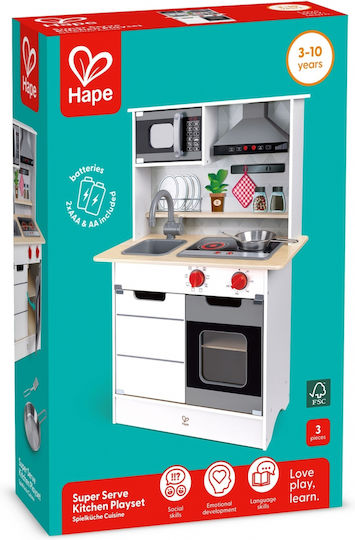 Hape Playfully Delicious Super Serve din Lemn pentru 3+ Ani 3 Bucăți