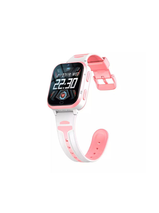 Nubi Smartwatch pentru copii cu GPS și curea din cauciuc/plastic Roz