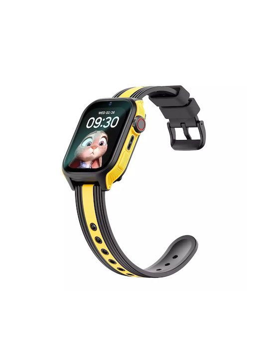 Nubi Smartwatch pentru copii cu GPS și curea din cauciuc/plastic Galben