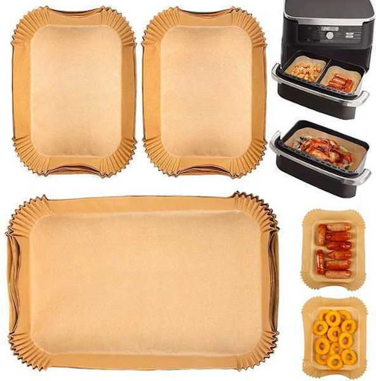 Set Mercaton 50 Foi de Copt și Prăjit pentru Airfryer Dublu Strat Formă Dreptunghiulară 40 G/m² 14 X 22 Cm