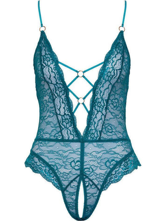 Cottelli Collection Body Bodysuit Sexy Cu Dantelă Roz