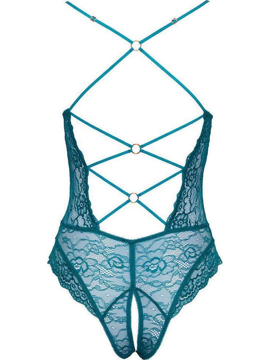 Cottelli Collection Body Bodysuit Sexy Cu Dantelă Roz