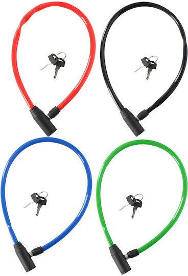 Dunlop Bicycle Cable Lock with Key Green